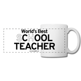"World's Best sChOOL Teacher" - Panoramic Mug white / One size - LabRatGifts - 2
