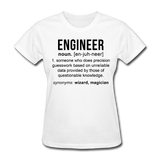 "Engineer" (black) - Women's T-Shirt white / S - LabRatGifts - 1