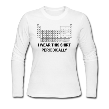 "I Wear this Shirt Periodically" (black) - Women's Long Sleeve T-Shirt white / S - LabRatGifts - 1