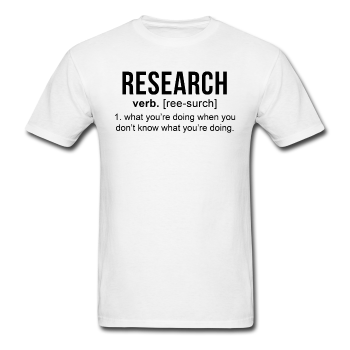 "Research" (black) - Men's T-Shirt white / S - LabRatGifts - 1