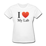 "I ♥ My Lab" (black) - Women's T-Shirt white / S - LabRatGifts - 1