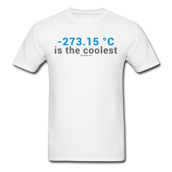 "-273.15 ºC is the Coolest" (gray) - Men's T-Shirt white / S - LabRatGifts - 1