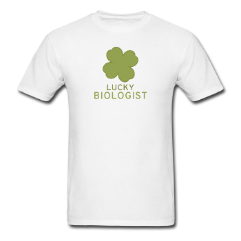 "Lucky Biologist" - Men's T-Shirt white / S - LabRatGifts - 1