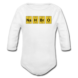 "NaH BrO" - Baby Long Sleeve One Piece white / 6 months - LabRatGifts - 2