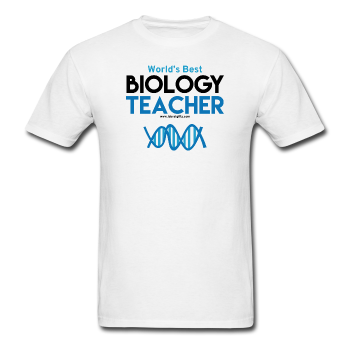 "World's Best Biology Teacher" - Men's T-Shirt white / S - LabRatGifts - 1