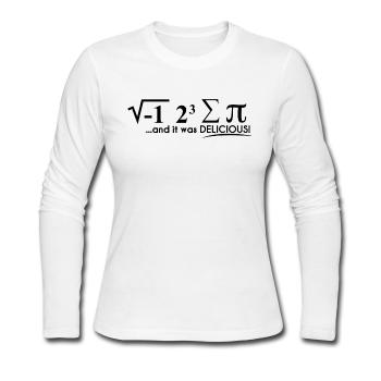"I Ate Some Pie" (black) - Women's Long Sleeve T-Shirt white / S - LabRatGifts - 1