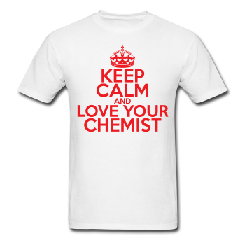 "Keep Calm and Love Your Chemist" (red) - Men's T-Shirt white / S - LabRatGifts - 1