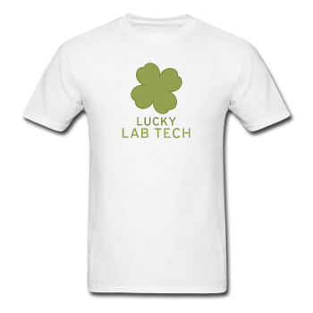 "Lucky Lab Tech" - Men's T-Shirt white / S - LabRatGifts - 1
