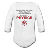 "Everything Happens for a Reason" - Baby Long Sleeve One Piece white / 6 months - LabRatGifts - 2
