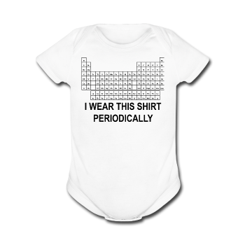 "I Wear this Shirt Periodically" (black) - Baby Short Sleeve One Piece white / Newborn - LabRatGifts - 4
