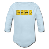 "NaH BrO" - Baby Long Sleeve One Piece powder blue / 6 months - LabRatGifts - 4