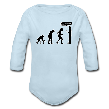 "Stop Following Me" - Baby Long Sleeve One Piece powder blue / 6 months - LabRatGifts - 1