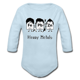 "Heavy Metals" - Baby Long Sleeve One Piece powder blue / 6 months - LabRatGifts - 4