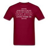 "Skeleton Inside Me" - Men's T-Shirt burgundy / S - LabRatGifts - 3