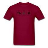 "ThInK" (black) - Men's T-Shirt burgundy / S - LabRatGifts - 12