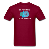 "Be Positive" (white) - Men's T-Shirt burgundy / S - LabRatGifts - 3