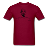 "Albert Einstein: Knowledge Quote" - Men's T-Shirt burgundy / S - LabRatGifts - 12
