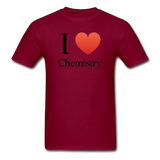 "I ♥ Chemistry" (black) - Men's T-Shirt burgundy / S - LabRatGifts - 10