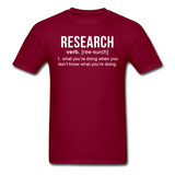 "Research" (white) - Men's T-Shirt burgundy / S - LabRatGifts - 4