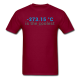 "-273.15 ºC is the Coolest" (gray) - Men's T-Shirt burgundy / S - LabRatGifts - 12
