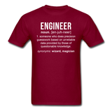 "Engineer" (white) - Men's T-Shirt burgundy / S - LabRatGifts - 4