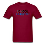 "sChOOL Teacher" - Men's T-Shirt burgundy / S - LabRatGifts - 11