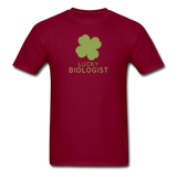"Lucky Biologist" - Men's T-Shirt burgundy / S - LabRatGifts - 11