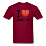 "I ♥ Science" (black) - Men's T-Shirt burgundy / S - LabRatGifts - 10
