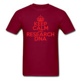 "Keep Calm and Research DNA" (red) - Men's T-Shirt burgundy / S - LabRatGifts - 10