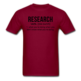 "Research" (black) - Men's T-Shirt burgundy / S - LabRatGifts - 12