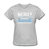 "Nerd?" - Women's T-Shirt heather gray / S - LabRatGifts - 8