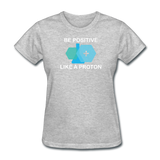 "Be Positive" (white) - Women's T-Shirt heather gray / S - LabRatGifts - 10