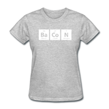 "BaCoN" - Women's T-Shirt heather gray / S - LabRatGifts - 10