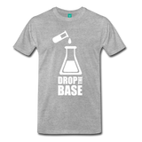 "Drop the Base" (white) - Men's T-Shirt heather gray / S - LabRatGifts - 9