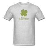 "Lucky Biologist" - Men's T-Shirt heather gray / S - LabRatGifts - 7
