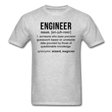 "Engineer" (black) - Men's T-Shirt heather gray / S - LabRatGifts - 3