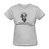 "Albert Einstein: Knowledge Quote" - Women's T-Shirt heather gray / S - LabRatGifts - 6