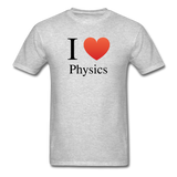 "I ♥ Physics" (black) - Men's T-Shirt heather gray / S - LabRatGifts - 3