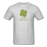 "Lucky Lab Tech" - Men's T-Shirt heather gray / S - LabRatGifts - 7