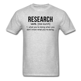 "Research" (black) - Men's T-Shirt heather gray / S - LabRatGifts - 3