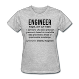 "Engineer" (black) - Women's T-Shirt heather gray / S - LabRatGifts - 6