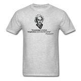 "Albert Einstein: Knowledge Quote" - Men's T-Shirt heather gray / S - LabRatGifts - 7