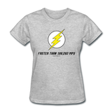 "Faster than 186,282 MPS" - Women's T-Shirt heather gray / S - LabRatGifts - 6