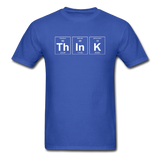 "ThInK" (white) - Men's T-Shirt royal blue / S - LabRatGifts - 7