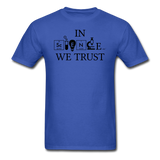 "In Science We Trust" (black) - Men's T-Shirt royal blue / S - LabRatGifts - 6