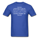 "Skeleton Inside Me" - Men's T-Shirt royal blue / S - LabRatGifts - 7