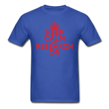 "Keep Calm and Research On" (red) - Men's T-Shirt royal blue / S - LabRatGifts - 6
