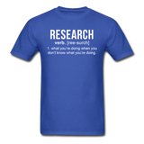 "Research" (white) - Men's T-Shirt royal blue / S - LabRatGifts - 8