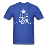 "Keep Calm and Love Chemistry" (white) - Men's T-Shirt royal blue / S - LabRatGifts - 3