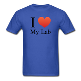 "I ♥ My Lab" (black) - Men's T-Shirt royal blue / S - LabRatGifts - 6